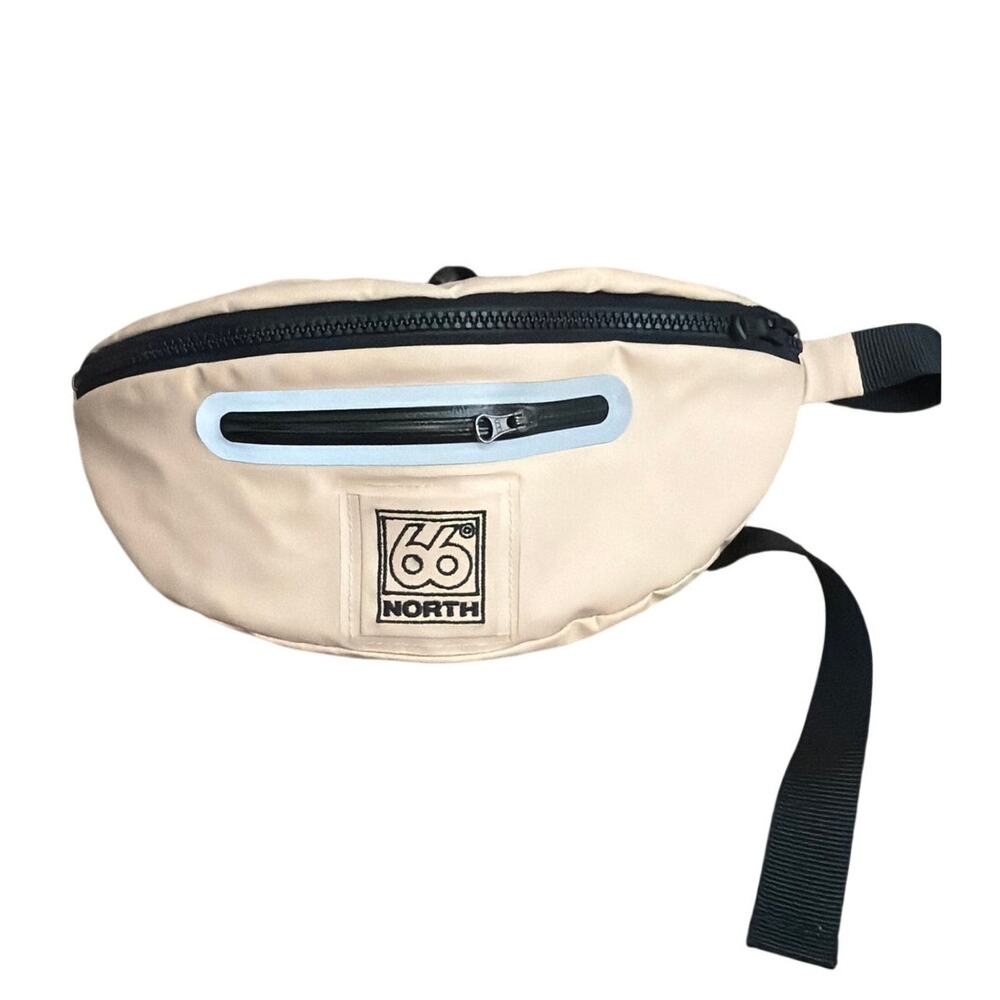 66°North classic bumbag in Rose Sand belt bag